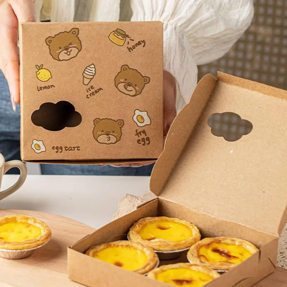 10Pcs Cake Box Packaging Disposable Oil-proof Kraft Paper Cute Cartoon Bear Baking Packing Box Party Kitchen Accessories
10Pcs Cake Box Packaging Disposable Oil-proof Kraft Paper Cute Cartoon Bear Baking Packing Box Party Kitchen Accessories