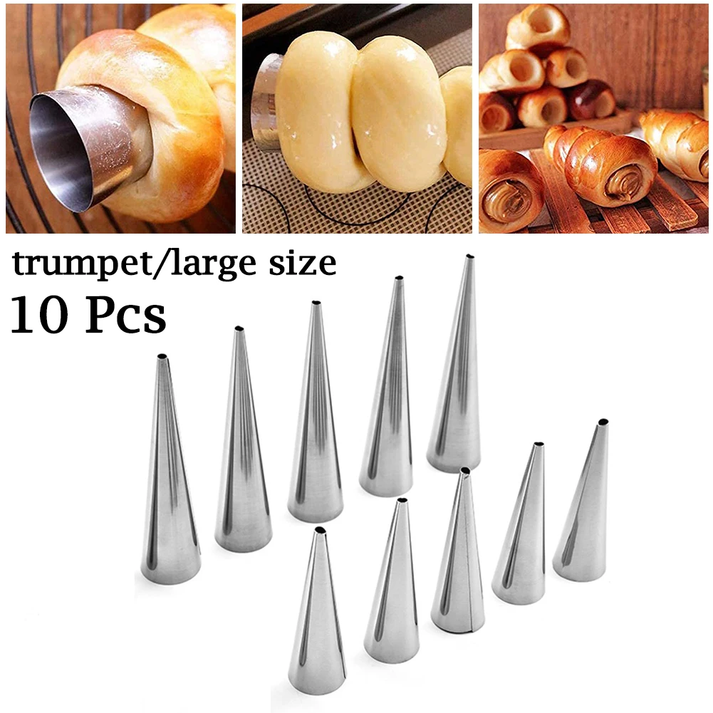 10PCS Croissants Molds Stainless Steel Baking Pastry Cones Shape Cake Bread Mold Desserts Appetizers Baking Cone-shaped Pastry
10PCS Croissants Molds Stainless Steel Baking Pastry Cones Shape Cake Bread Mold Desserts Appetizers Baking Cone-shaped Pastry