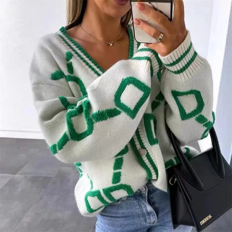 Autumn Office-lady Loose Coat Fashion Long Sleeve Knitted Cardigan 2023 Warm Soft V-neck Casual Sweater Women's New 29439
Autumn Office-lady Loose Coat Fashion Long Sleeve Knitted Cardigan 2023 Warm Soft V-neck Casual Sweater Women's New 29439