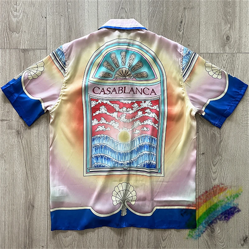 Hawaiian CASABLANCA Shirt Men Women 1:1 High Quality Color Tie Dyeing Sunrise Top Silk Shirts
Hawaiian CASABLANCA Shirt Men Women 1:1 High Quality Color Tie Dyeing Sunrise Top Silk Shirts