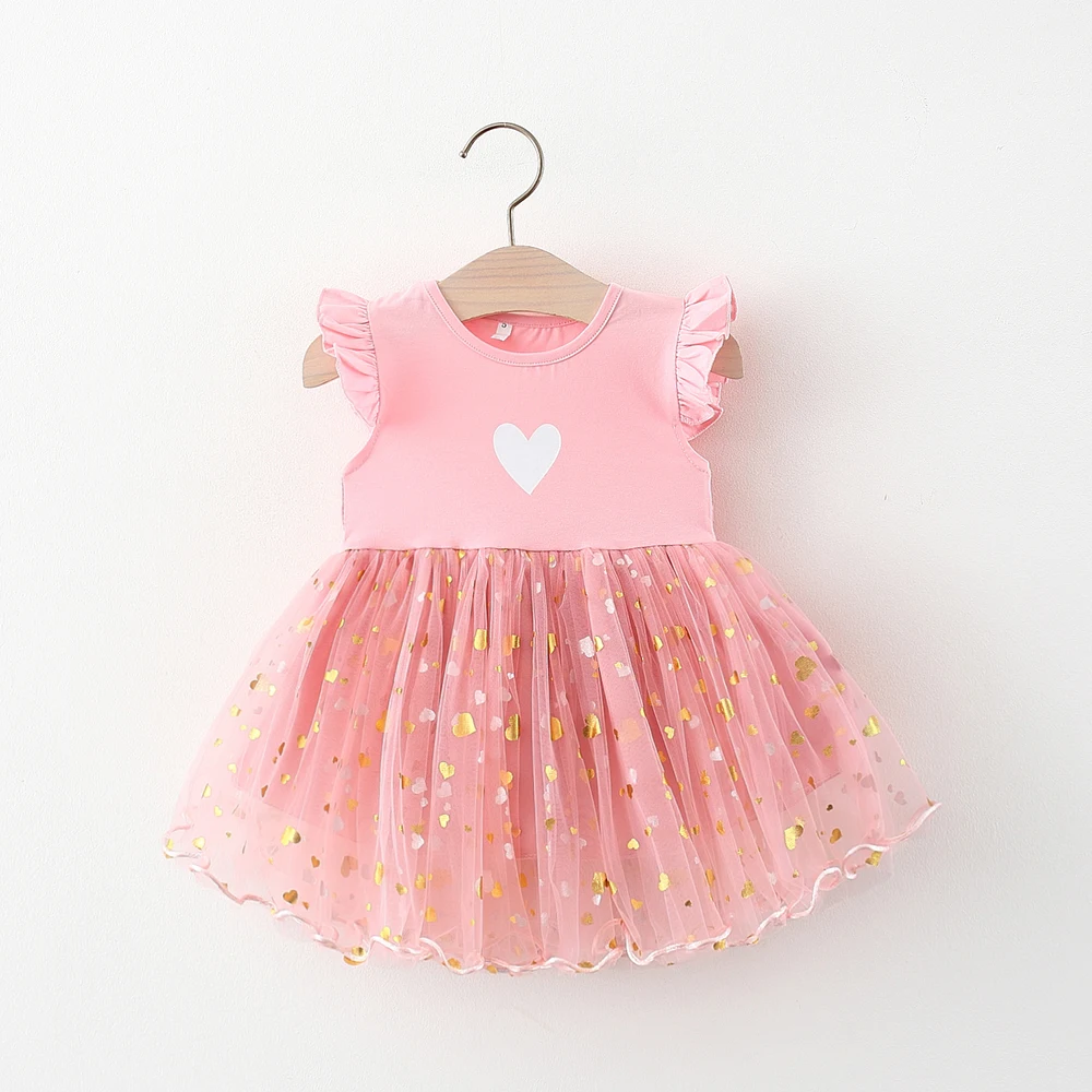 2022 New Girls Cute Dress Summer Baby Kids Flying Sleeve Heart Print Mesh Sweet Short-sleeved Dresses Toddler Children Clothing
2022 New Girls Cute Dress Summer Baby Kids Flying Sleeve Heart Print Mesh Sweet Short-sleeved Dresses Toddler Children Clothing