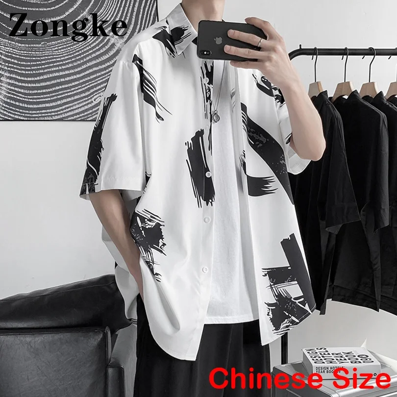 Zongke Short Sleeve Shirt Men Clothing Korean Fashion Man T Shirt Harajuku Blouses Chinese Size 2XL 2022 Summer New Arrivals
Zongke Short Sleeve Shirt Men Clothing Korean Fashion Man T Shirt Harajuku Blouses Chinese Size 2XL 2022 Summer New Arrivals