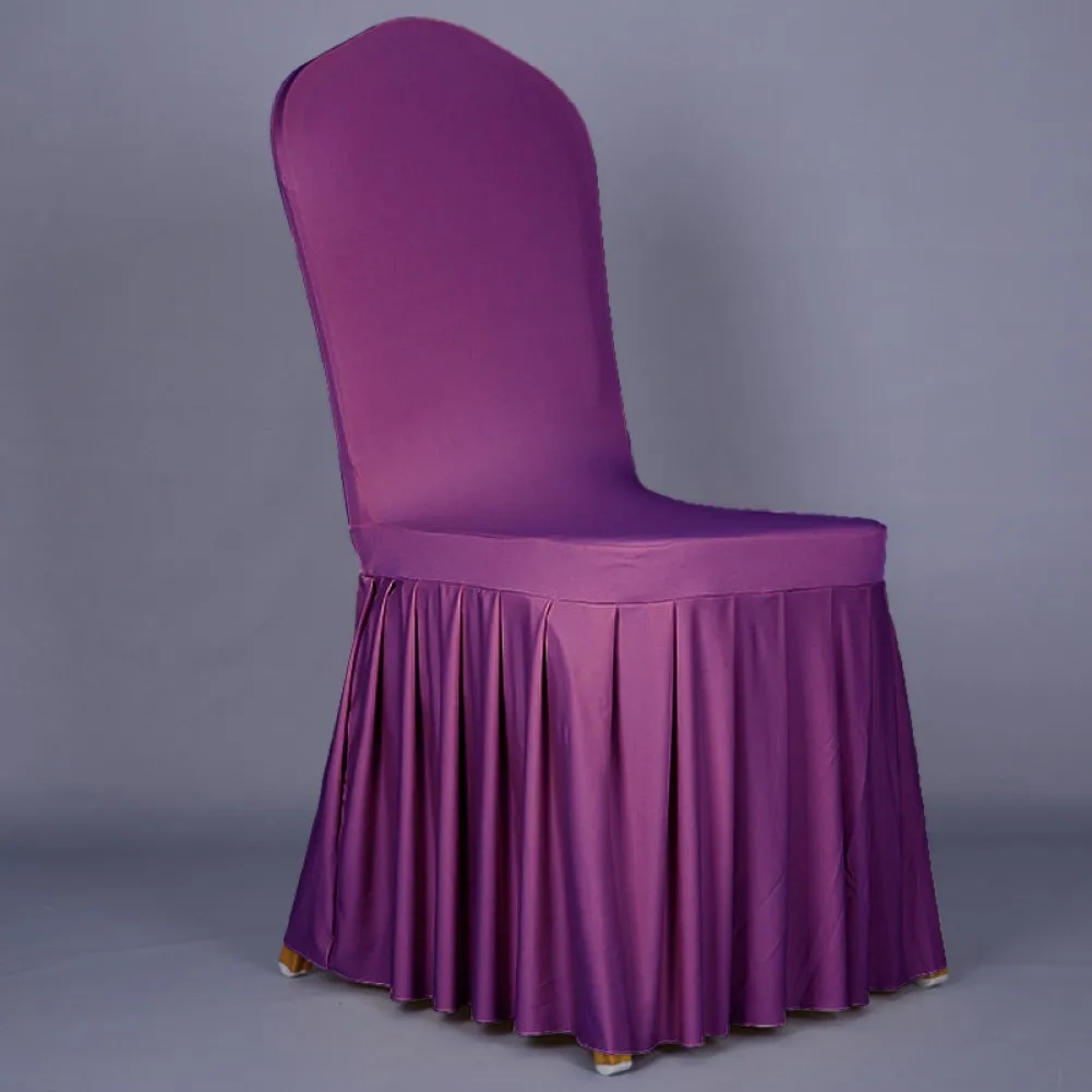 Thicken Spandex Chair Cover With Skirt Stretch Dining Chair Slipcover For Wedding Party Hotel Banquet Decoration Purple
Thicken Spandex Chair Cover With Skirt Stretch Dining Chair Slipcover For Wedding Party Hotel Banquet Decoration Purple