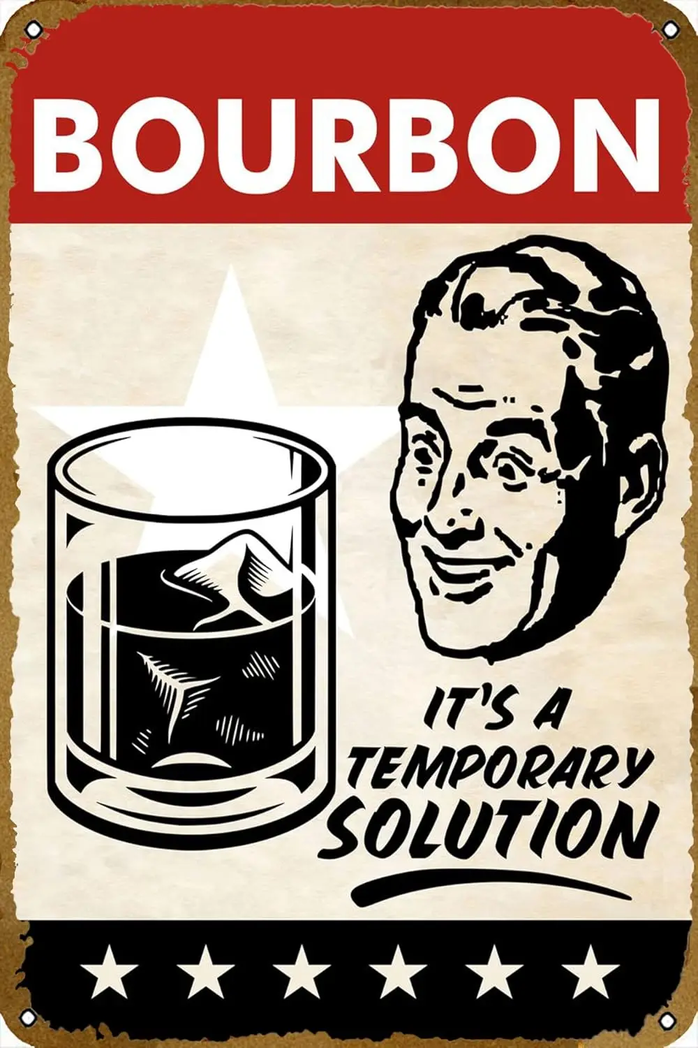 BOURBON SOLUTON MN постер Tn Metl Новинка Sgn Ретро Wll Декор для дома улицы гата культуры кафе