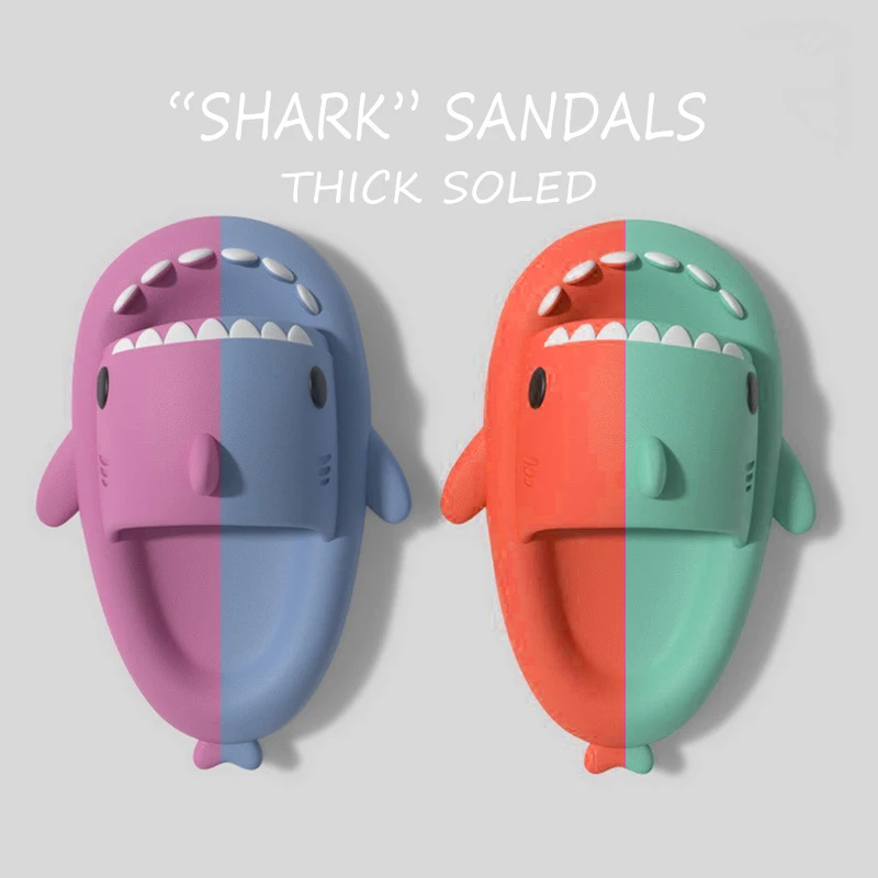 Adults Shark Slippers 2022 Summer Women Men Sandals Thick Soled Home Indoor Bathroom Anti-slip Sandals Cartoon Shark Slides
Adults Shark Slippers 2022 Summer Women Men Sandals Thick Soled Home Indoor Bathroom Anti-slip Sandals Cartoon Shark Slides
