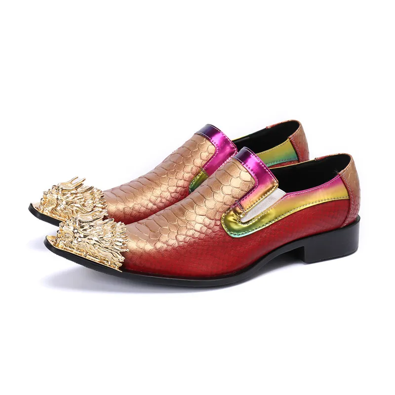 Italian Business Metal Decoration Pointed Toe Men Shoes Banquet Serpentine Formal Shoes Large Size Cow Leather Dress Shoes
Italian Business Metal Decoration Pointed Toe Men Shoes Banquet Serpentine Formal Shoes Large Size Cow Leather Dress Shoes