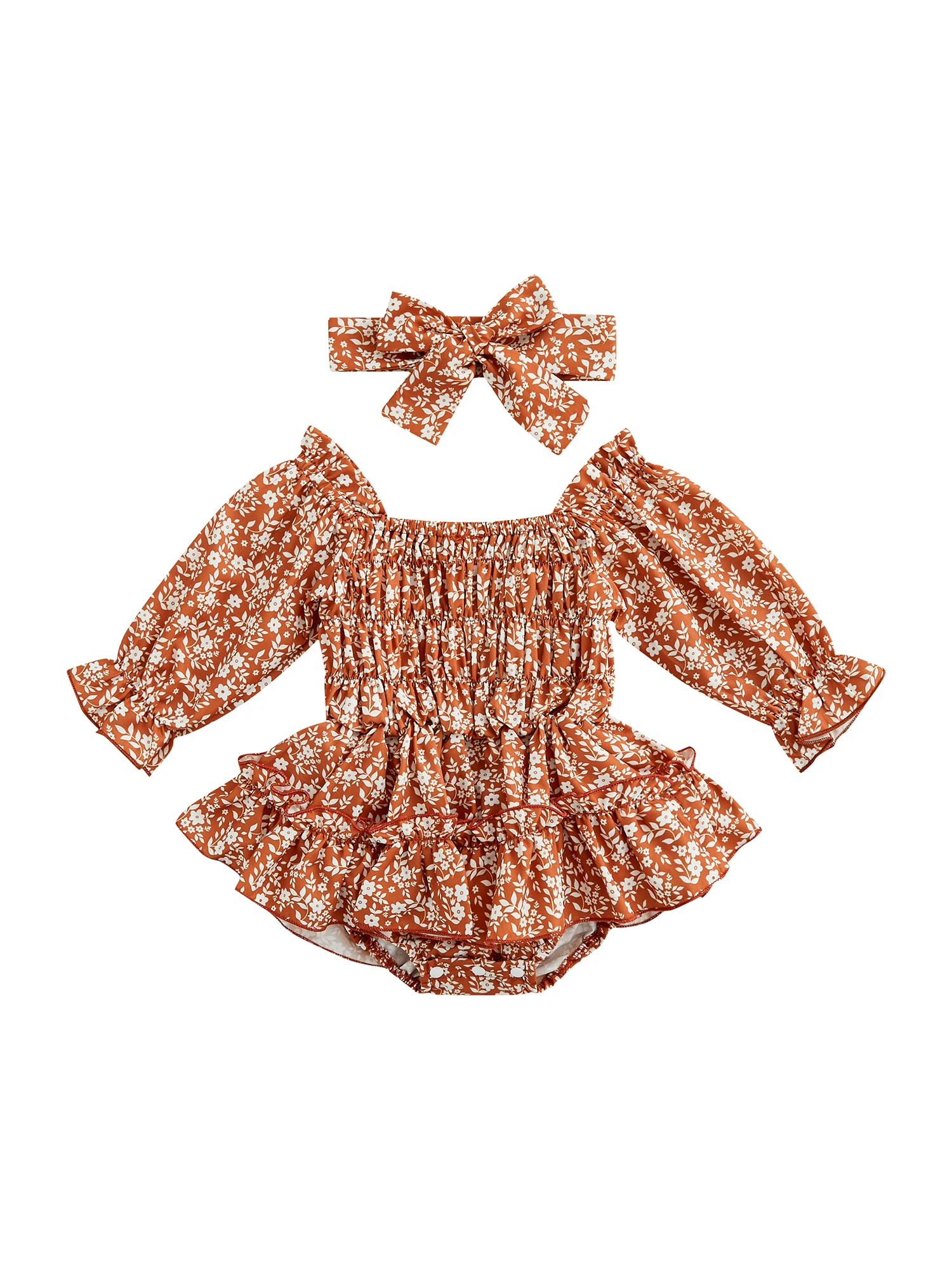 Infant Baby Girl Romper Dress Long Sleeve Off Shoulder Ruched Tutu Romper Ruffle Bodysuit Fall Outfit Clothes
Infant Baby Girl Romper Dress Long Sleeve Off Shoulder Ruched Tutu Romper Ruffle Bodysuit Fall Outfit Clothes
