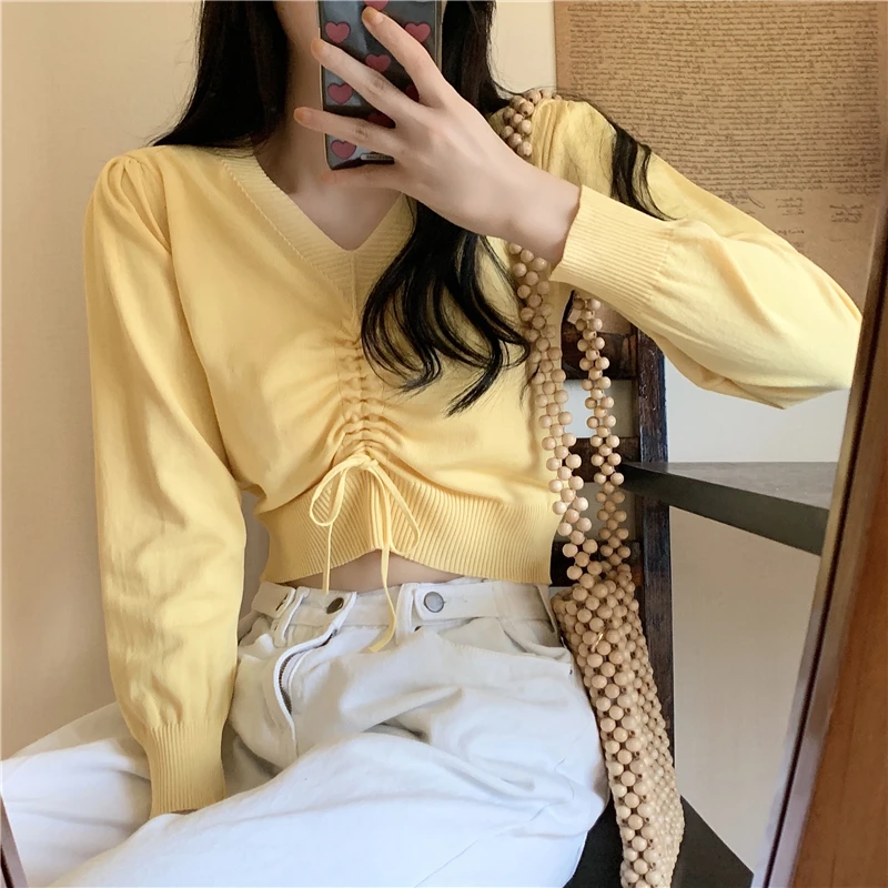 Richkeda Store New Spring Autumn Sweater Women Long Sleeve V Neck Crop Top Korean Style Ladies Sweet Pullover Knitted Shirts
Richkeda Store New Spring Autumn Sweater Women Long Sleeve V Neck Crop Top Korean Style Ladies Sweet Pullover Knitted Shirts