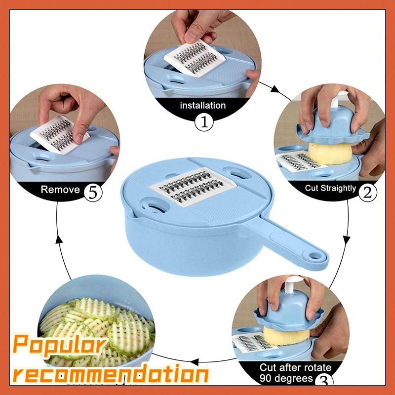 Slicer Cutter Chopper Vegetable Cutter Grater Round Kitchen Multifunction Shred Grater Fruit Peeler Wash Leaking Basin
Slicer Cutter Chopper Vegetable Cutter Grater Round Kitchen Multifunction Shred Grater Fruit Peeler Wash Leaking Basin