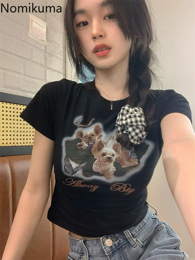 Summer Woman Tshirts 2023 Ropa Mujer Cat Print Fashion Korean Tees O-neck Short Sleeve Casual Black Y2k T Shirt Crop Tops 27o027
Summer Woman Tshirts 2023 Ropa Mujer Cat Print Fashion Korean Tees O-neck Short Sleeve Casual Black Y2k T Shirt Crop Tops 27o027