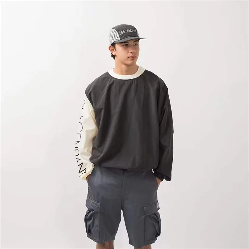 ESCENDANT Splicing Color Block Letter Loose Men's And Women's Long Sleeved Sweater
ESCENDANT Splicing Color Block Letter Loose Men's And Women's Long Sleeved Sweater