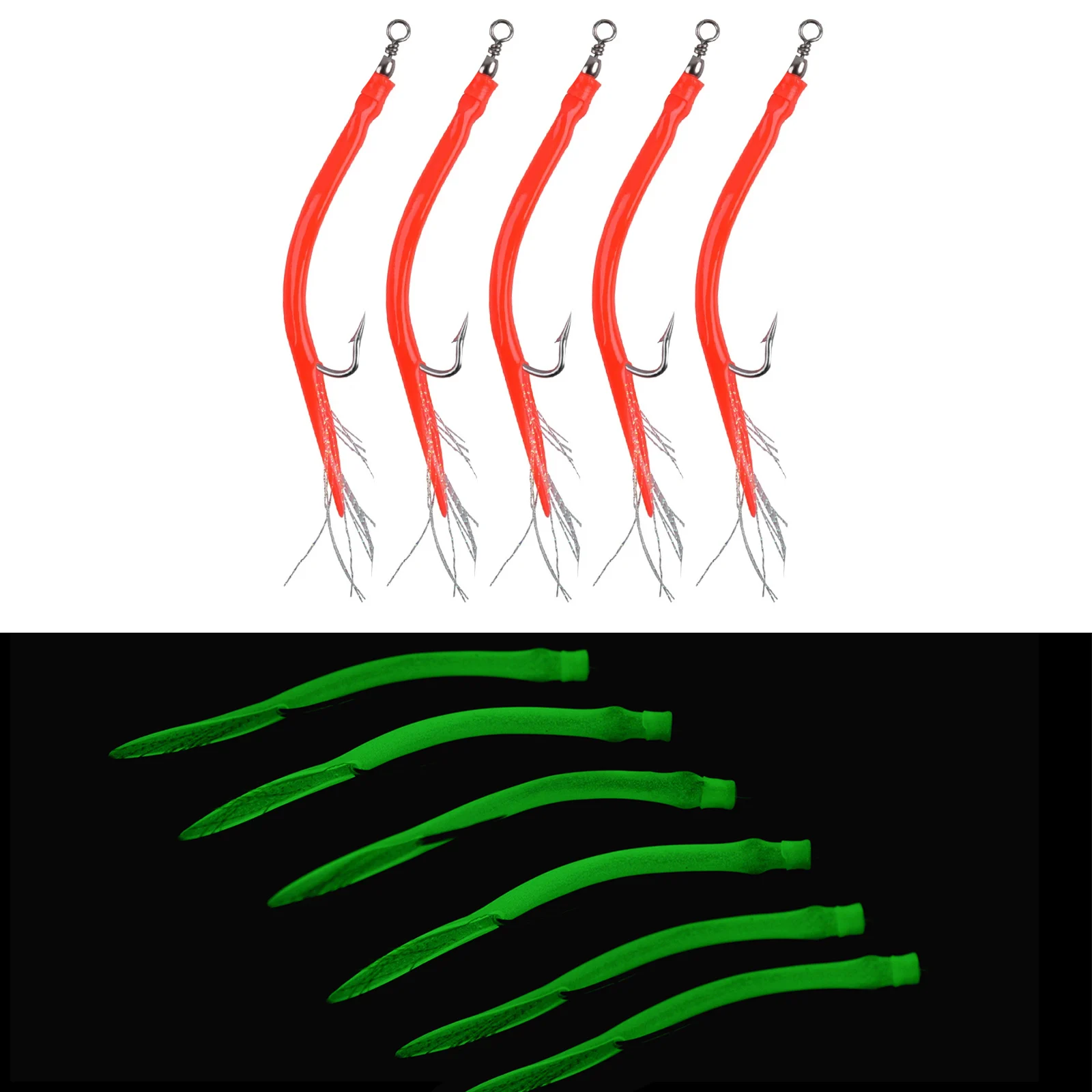 Fishing Hook Fishhook 14cm/16.5cm 5Pcs Barbed Octopus Hook Emulation Feather Fishing Accessories Fishing Eel Tube
Fishing Hook Fishhook 14cm/16.5cm 5Pcs Barbed Octopus Hook Emulation Feather Fishing Accessories Fishing Eel Tube