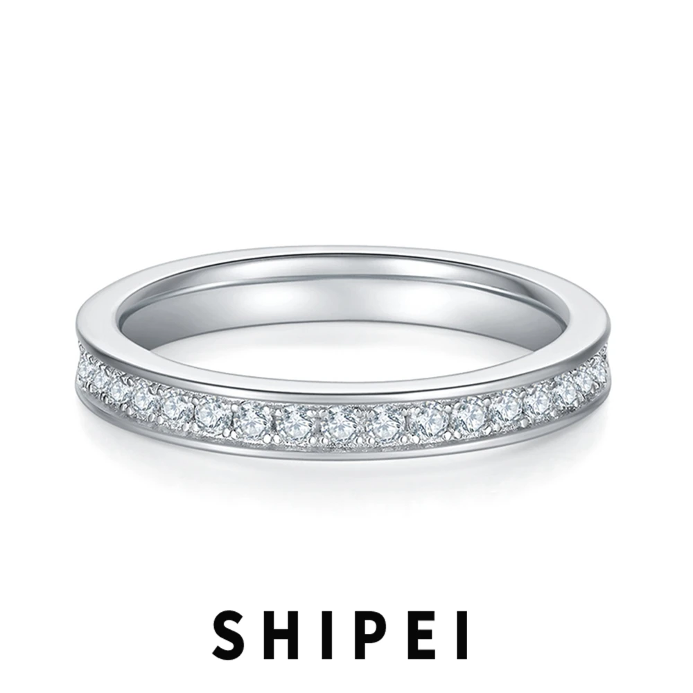 SHIPEI 925 Sterling Silver Real Moissanite VVS D Color Row Diamonds Gemstone Wedding Band Ring For Women Fine Jewelry Wholesale
SHIPEI 925 Sterling Silver Real Moissanite VVS D Color Row Diamonds Gemstone Wedding Band Ring For Women Fine Jewelry Wholesale