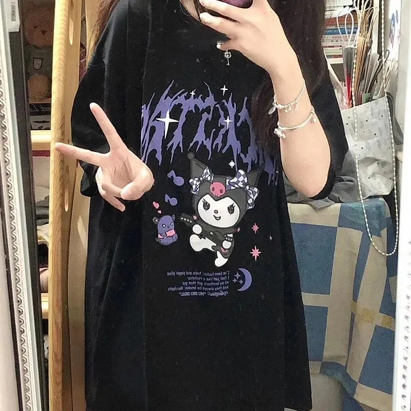 Новинка милая футболка Sanrio Kuromi с коротким рукавом хлопковая свободная универсальная трендовая Подарочная футболка на день рождения для Де...
Новинка милая футболка Sanrio Kuromi с коротким рукавом хлопковая свободная универсальная трендовая Подарочная футболка на день рождения для Де...