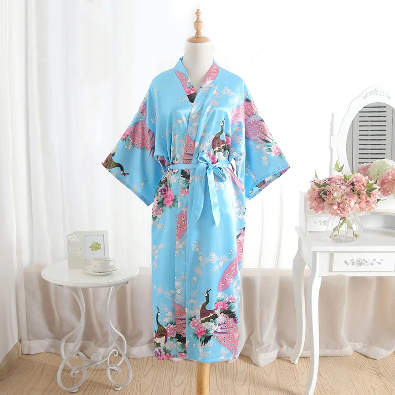 Print Sleepwear Kimono Robe Loungewear Women Half Sleeve Bathrobe Gown Satin Nightwear Summer New Homewear Nightgown 
Print Sleepwear Kimono Robe Loungewear Women Half Sleeve Bathrobe Gown Satin Nightwear Summer New Homewear Nightgown