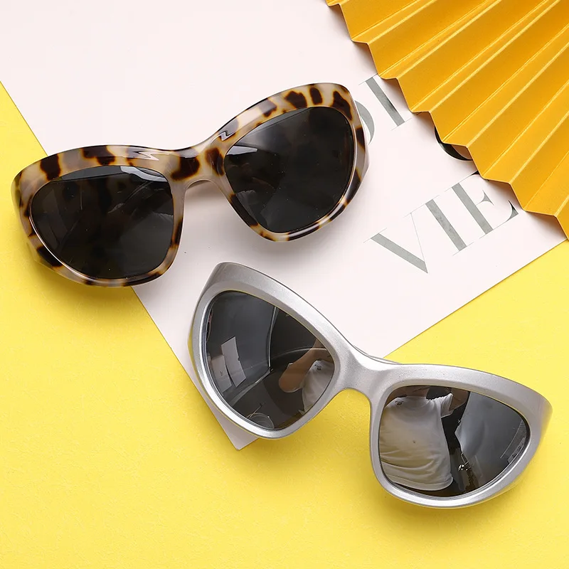 

Fashion Brand Silver Frame Sport Sunglasses Men 90s Trendy Mirrored Pink Cycling Mercury Lens Sun Glasses Women UV400
