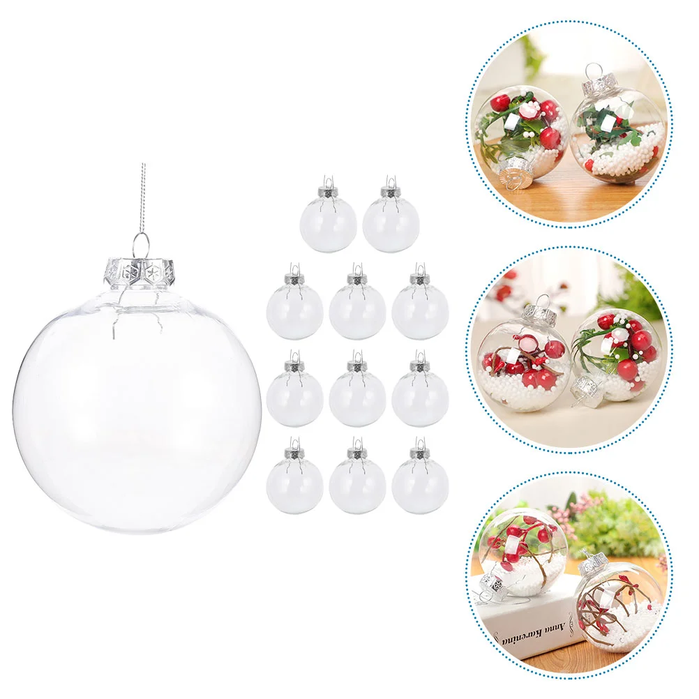 10/12pcs Christmas Transparent Ball Plastic Fillable Bauble 8-10cm Xmas Tree Hanging Ornaments Decoration Wedding Party Gift Box
10/12pcs Christmas Transparent Ball Plastic Fillable Bauble 8-10cm Xmas Tree Hanging Ornaments Decoration Wedding Party Gift Box