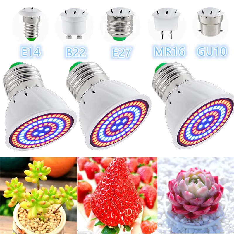 LED Grow Light Full Spectrum Phytolamp for Plant E27/E14/B22/MR16/GU10 Bulb Lamp for Greenhouse Flower Seeds Hydroponic Lights
LED Grow Light Full Spectrum Phytolamp for Plant E27/E14/B22/MR16/GU10 Bulb Lamp for Greenhouse Flower Seeds Hydroponic Lights