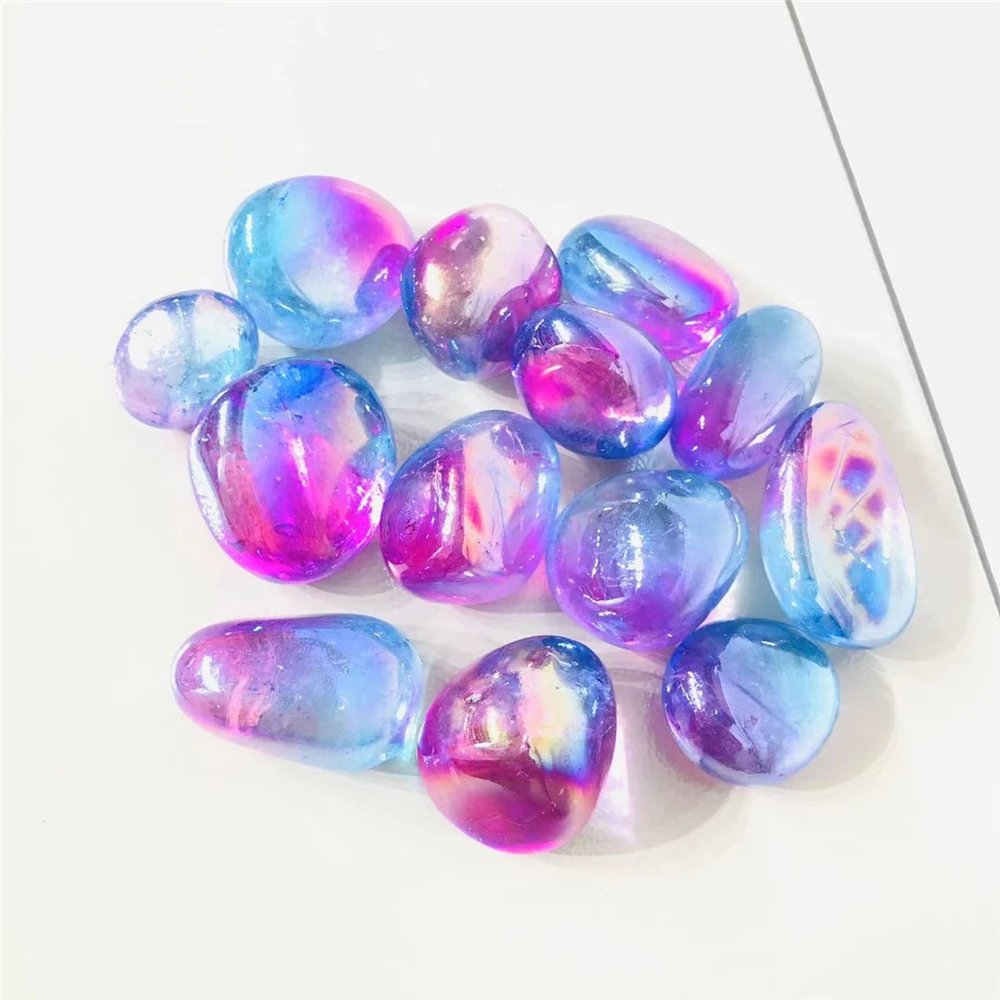 20-30mm Aura Pink And Blue Natural Clear Quartz Crystal Tumbled Stones Healing Minerals Home Decor Gift
20-30mm Aura Pink And Blue Natural Clear Quartz Crystal Tumbled Stones Healing Minerals Home Decor Gift