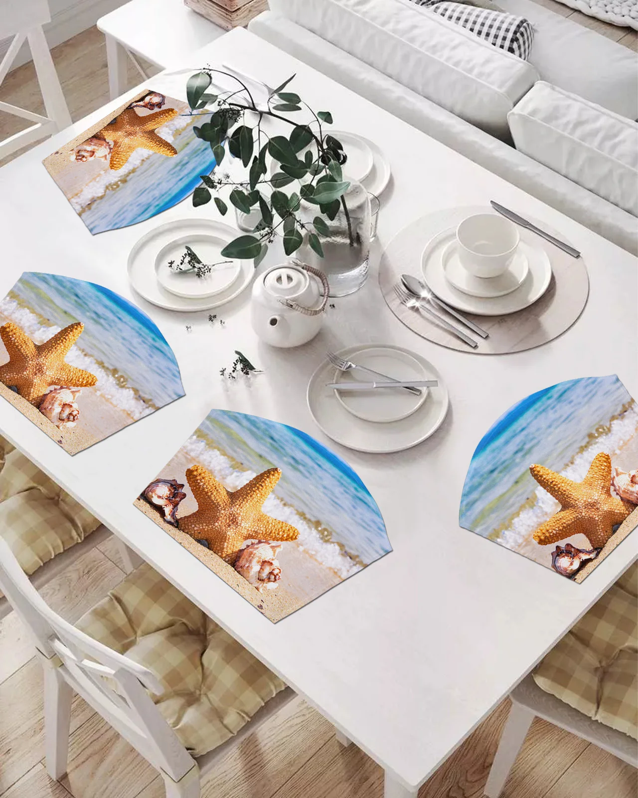 2/4/6 шт. набор подставок в форме веера, пляжные коврики для морского стола в виде морских звезд, ракушек, подставка под чашу, коврик, Рождестве... 
2/4/6 шт. набор подставок в форме веера, пляжные коврики для морского стола в виде морских звезд, ракушек, подставка под чашу, коврик, Рождестве...