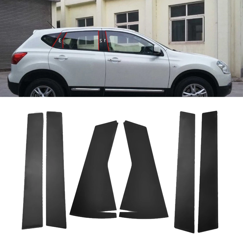6Pcs Black Car Casement Pillar Trim Cover For NISSAN Qashqai 2008-2015 Middle BC Column Sticker External Accessories 
6Pcs Black Car Casement Pillar Trim Cover For NISSAN Qashqai 2008-2015 Middle BC Column Sticker External Accessories