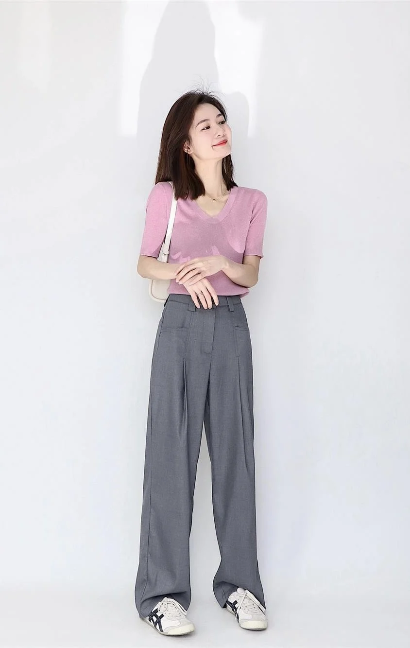 2023 Spring/Summer Fashion New Women's Clothing U Collar Sweater with High Waist Wide Leg Pants Suit 0801
2023 Spring/Summer Fashion New Women's Clothing U Collar Sweater with High Waist Wide Leg Pants Suit 0801