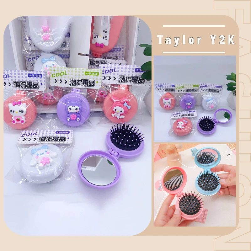 12pcs Sanrio HelloKitty Folding Air Cushion Comb Anime Kuromi My Melody Cinnamoroll Mirror Cartoon Kawaii Portable Massage Comb
12pcs Sanrio HelloKitty Folding Air Cushion Comb Anime Kuromi My Melody Cinnamoroll Mirror Cartoon Kawaii Portable Massage Comb