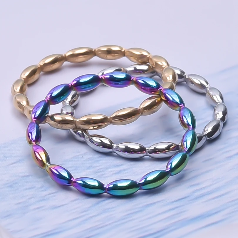 Geometric Beaded Finger Rings For Women Accessories Oval Beads Stainless Steel Ring Vintage Jewelry Bague Femme Acier Inoxydable 
Geometric Beaded Finger Rings For Women Accessories Oval Beads Stainless Steel Ring Vintage Jewelry Bague Femme Acier Inoxydable