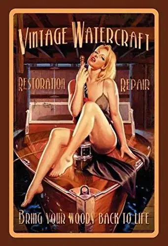 Vintage Watercraft Pin Up Girl Metal Sign Custom Metal Sign 8X12 Inch Bar Cafe Restaurant Home Decor
Vintage Watercraft Pin Up Girl Metal Sign Custom Metal Sign 8X12 Inch Bar Cafe Restaurant Home Decor