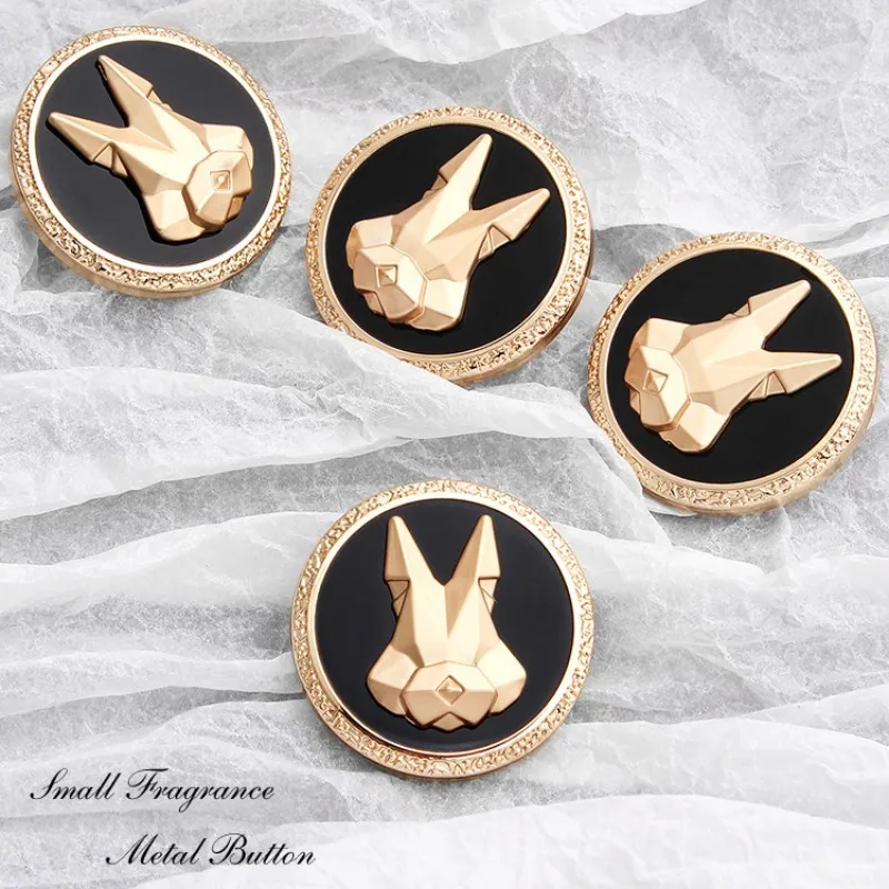 6pcs Gold Metal Sewn Button Suit Coat High end Black Exquisite Fashion Rabbit Decorative Button Clothing Accessories
6pcs Gold Metal Sewn Button Suit Coat High end Black Exquisite Fashion Rabbit Decorative Button Clothing Accessories