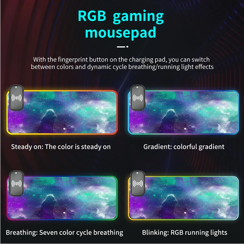 4MM thickened large mouse pad Electronic sports game accessories Wireless rechargeable light mouse pad Rubber non-slip table pad
4MM thickened large mouse pad Electronic sports game accessories Wireless rechargeable light mouse pad Rubber non-slip table pad