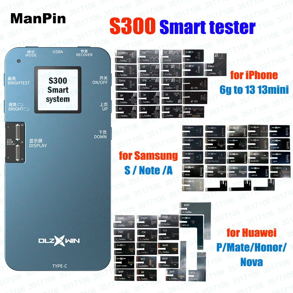 Приставка для тестирования ЖК-экрана Smart S300 для iPhone 13 Mini 12 Pro Max True Tone Touch для Samsung Huawei Xiaomi OPPO VIVO, инструменты для тестирования
Приставка для тестирования ЖК-экрана Smart S300 для iPhone 13 Mini 12 Pro Max True Tone Touch для Samsung Huawei Xiaomi OPPO VIVO, инструменты для тестирования