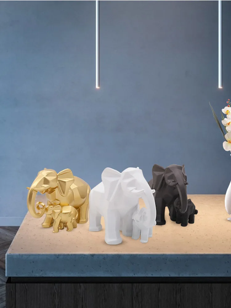 Elephant Statue Animal Home Decor Resin Geometric Mother Child of Elephant Figurines Desktop Crafts Abstract Sculptures Ornament
Elephant Statue Animal Home Decor Resin Geometric Mother Child of Elephant Figurines Desktop Crafts Abstract Sculptures Ornament