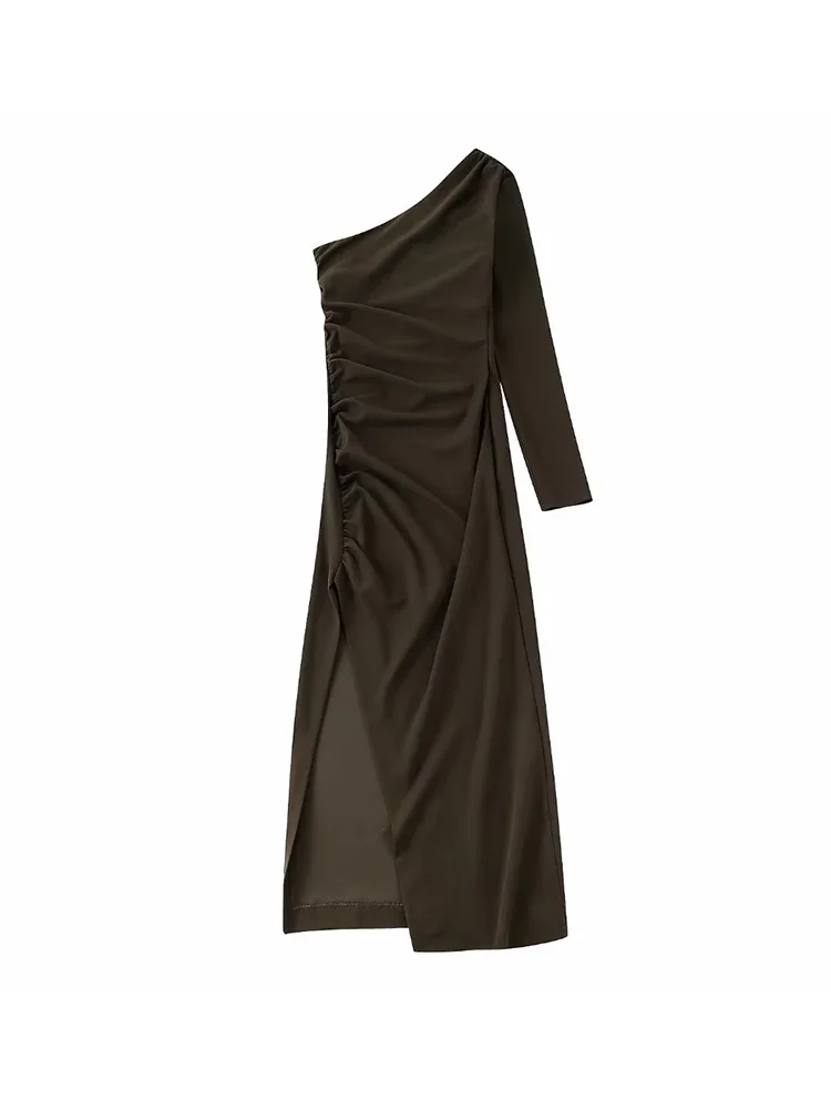 Women 2022 Autumn New Chic Fashion fold asymmetry Dress Vintage Long Sleeve Female Dresses Vestidos Mujer
Women 2022 Autumn New Chic Fashion fold asymmetry Dress Vintage Long Sleeve Female Dresses Vestidos Mujer