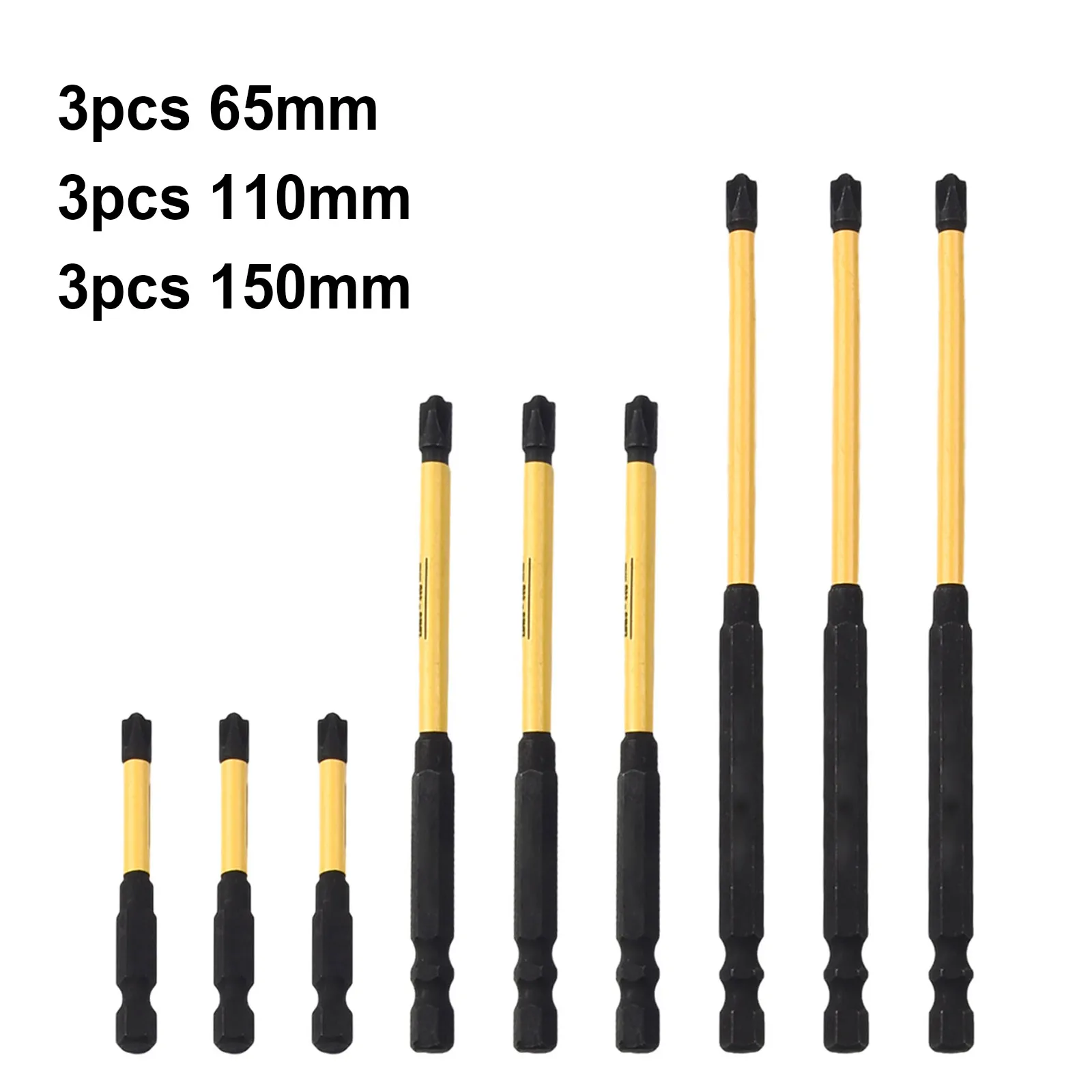 Alloy Steel Cross Impact Screwdriver Bits Hand Tools Repair Tools For Manual And Electric Impact Driver 65mm/110mm/150mm
Alloy Steel Cross Impact Screwdriver Bits Hand Tools Repair Tools For Manual And Electric Impact Driver 65mm/110mm/150mm