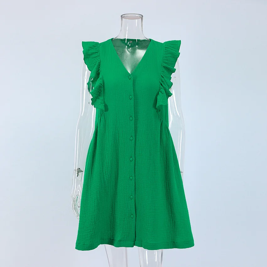 New Simple Natural and Comfortable Fungus Edge Stitching Double-layer Crepe Cotton Nightdress Women's Home Wear 2022 Summer
New Simple Natural and Comfortable Fungus Edge Stitching Double-layer Crepe Cotton Nightdress Women's Home Wear 2022 Summer