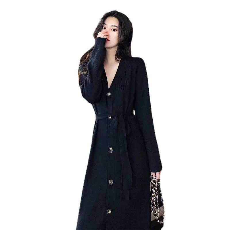 Elegant Sweater Dress Women V Neck Full Sleeve Slim Solid Dresses Women Spring Autumn Korean Fashion Casual Knit Dress Female
Elegant Sweater Dress Women V Neck Full Sleeve Slim Solid Dresses Women Spring Autumn Korean Fashion Casual Knit Dress Female