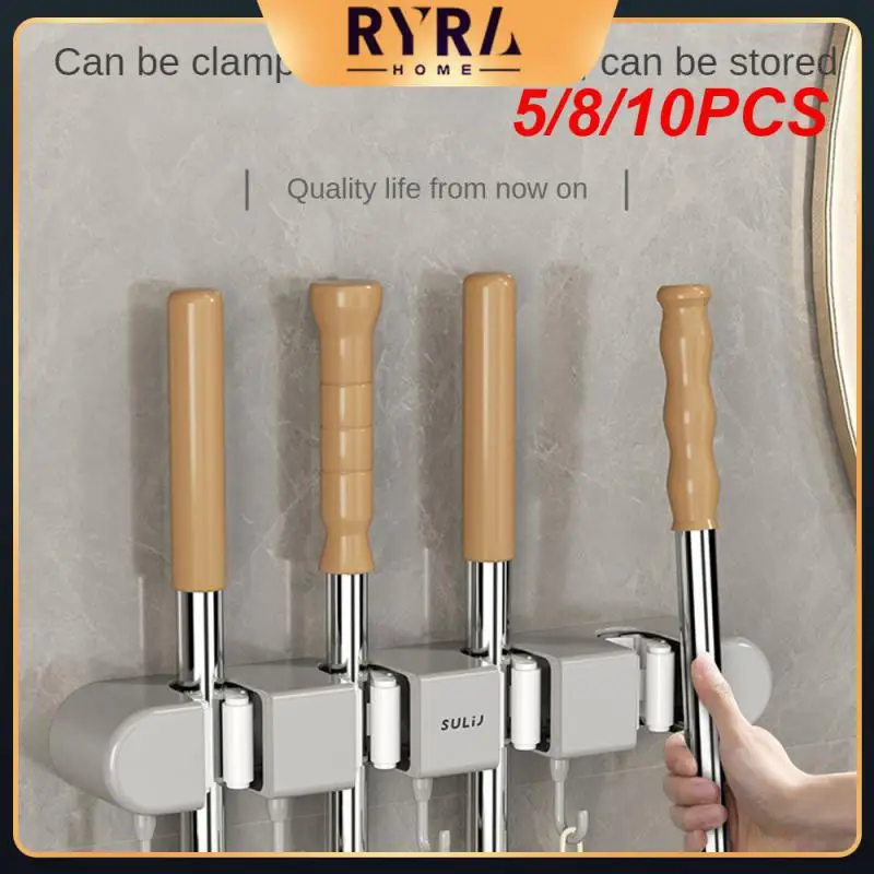 5/8/10PCS Broom Hanger Durable No Trace Paste Mop Storage Rack Strong Bearing Capacity Solid And Stable
5/8/10PCS Broom Hanger Durable No Trace Paste Mop Storage Rack Strong Bearing Capacity Solid And Stable