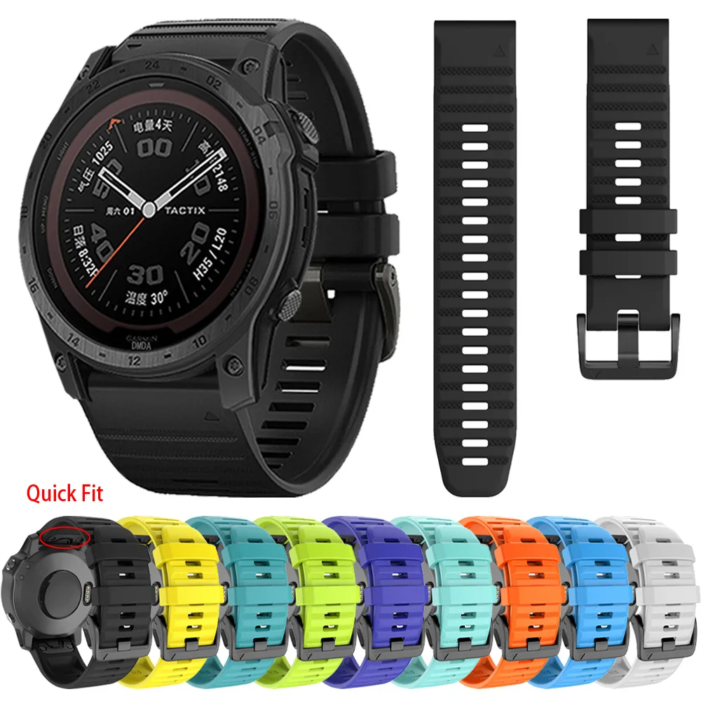 Quick Fit Silicone 22mm 26mm Strap For Tactix 7 Pro Delta/Bravo Band Smartwatch Watch Band Sports Bracelet Wristbands Accessorie
Quick Fit Silicone 22mm 26mm Strap For Tactix 7 Pro Delta/Bravo Band Smartwatch Watch Band Sports Bracelet Wristbands Accessorie