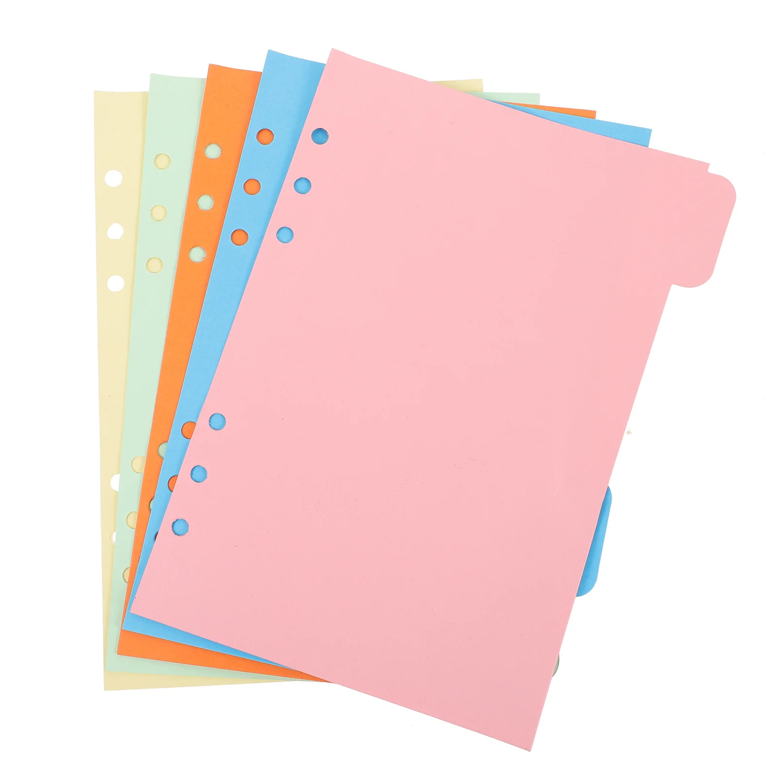 Insert Paper Divider 6- Holes Paper Divider A5 Binder Dividers for Cards Notebook Journal
Insert Paper Divider 6- Holes Paper Divider A5 Binder Dividers for Cards Notebook Journal