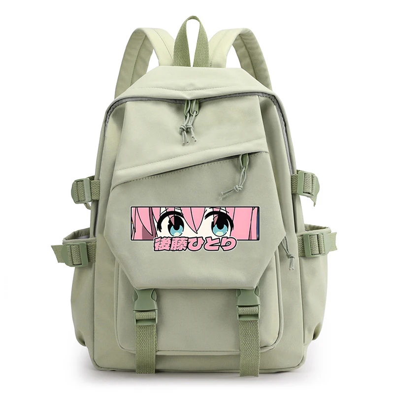

Kawaii Hitori Graphic Multifunction School Bag Bocchi The Rock Anime Hip Hop Backpacks Student Large Capacity Zip Laptop Bag
