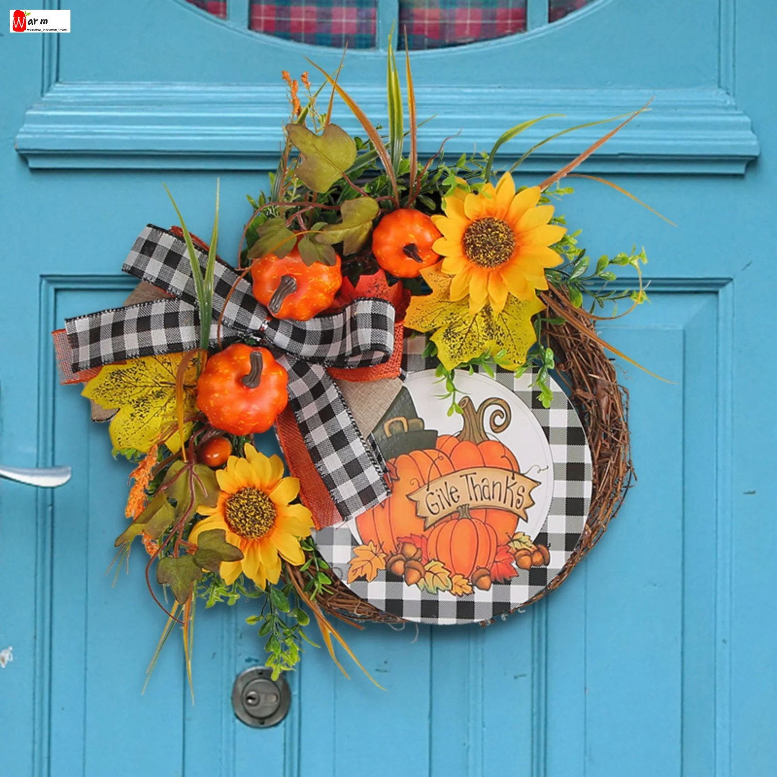 Wooden Sign Decoration Thanksgiving Sunflower Autumn Color Pumpkinwreath Simulation Plant Door Hanging New Fashion Simple
Wooden Sign Decoration Thanksgiving Sunflower Autumn Color Pumpkinwreath Simulation Plant Door Hanging New Fashion Simple