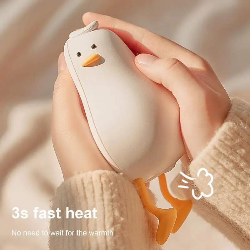 

Hand Warmer Cute Duck Shape Rechargeable Warmer Power Bank 4000mAh Electric Portable Pocket Heater Indoor Out Door Cold Winters