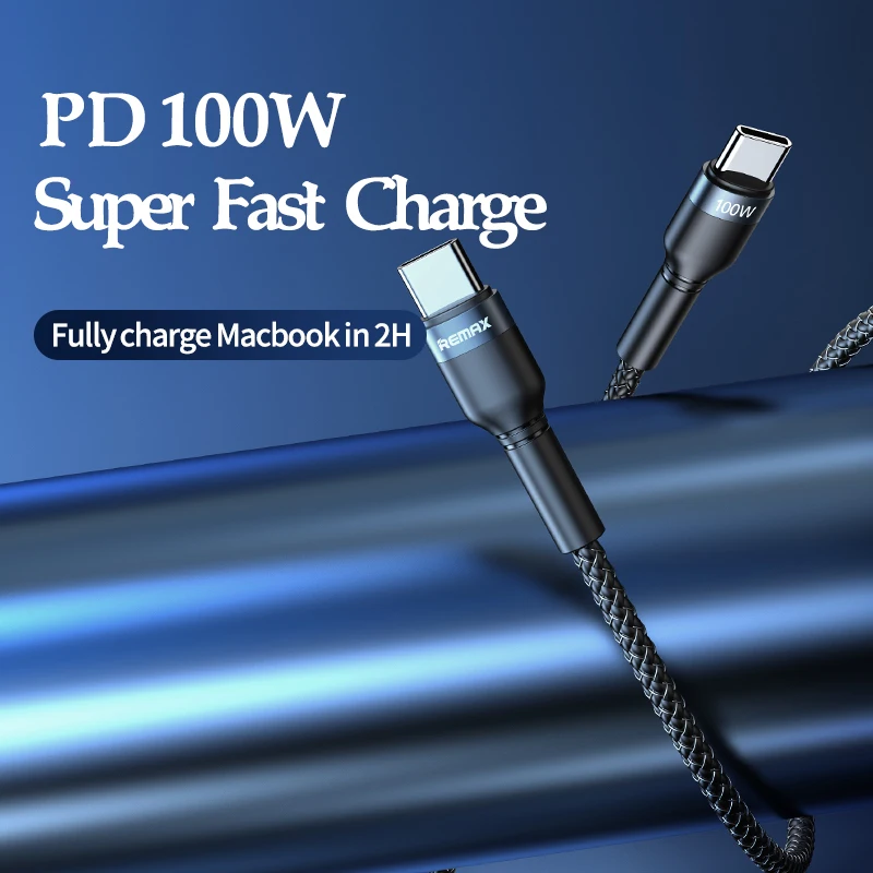 Remax 100W USB C to USB Type C Cable For iPhone MacBook 2016-2020 PD USB C Fast Charger Cable For Xiaomi Air12.5
Remax 100W USB C to USB Type C Cable For iPhone MacBook 2016-2020 PD USB C Fast Charger Cable For Xiaomi Air12.5