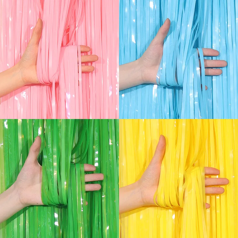 New Gradient Rain Curtain 2m Laser Macarone Tassel Balloon Wedding Stage Background Decoration Birthday Party Curtain Decoration
New Gradient Rain Curtain 2m Laser Macarone Tassel Balloon Wedding Stage Background Decoration Birthday Party Curtain Decoration