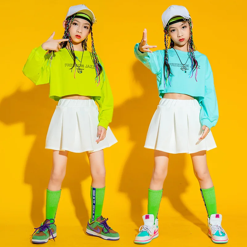 Teenager Girls Fashion Streetwear Outfits Long Sleeve Crop Top Sweatshirt White Skirt 2pcs Kids Tracksuit Child Hip Hop Costume
Teenager Girls Fashion Streetwear Outfits Long Sleeve Crop Top Sweatshirt White Skirt 2pcs Kids Tracksuit Child Hip Hop Costume