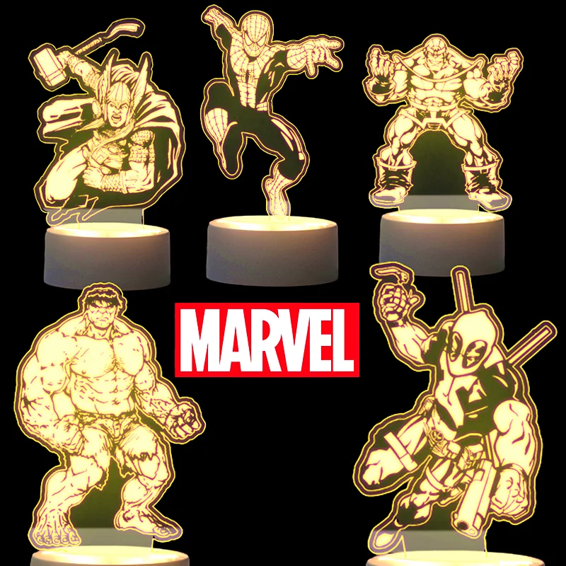 Marvel Night Light For Kids Birthday Bedroom Decor Gift Dead Deadpool Hulk Thor 3d LED Light Neon Table Lamp For Christmas Gift
Marvel Night Light For Kids Birthday Bedroom Decor Gift Dead Deadpool Hulk Thor 3d LED Light Neon Table Lamp For Christmas Gift