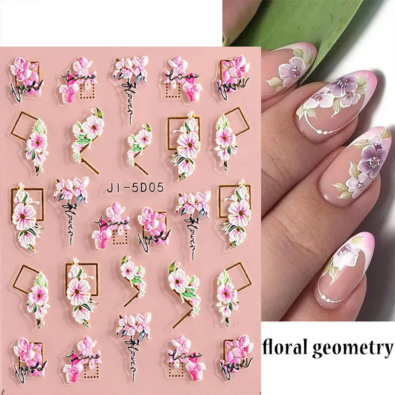 5D Embossed Nail Stickers Engraved Nails Art Manicure Decals White Lily Of The Valley Tulip DIY Geometric Line Design Decoration
5D Embossed Nail Stickers Engraved Nails Art Manicure Decals White Lily Of The Valley Tulip DIY Geometric Line Design Decoration