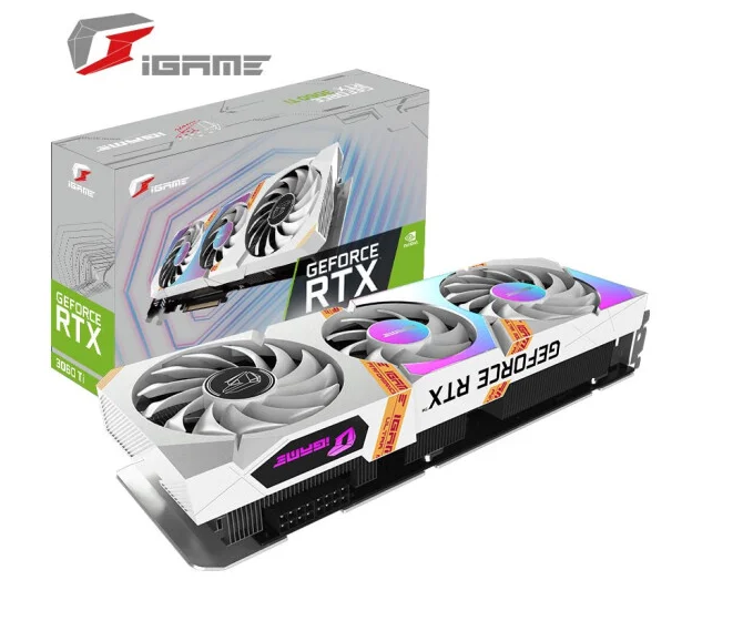 Colorful igame geforce RTX 3060 Ti ultra w OC 8g LHR 1770mhz video game light tracing design professional white graphics card
Colorful igame geforce RTX 3060 Ti ultra w OC 8g LHR 1770mhz video game light tracing design professional white graphics card