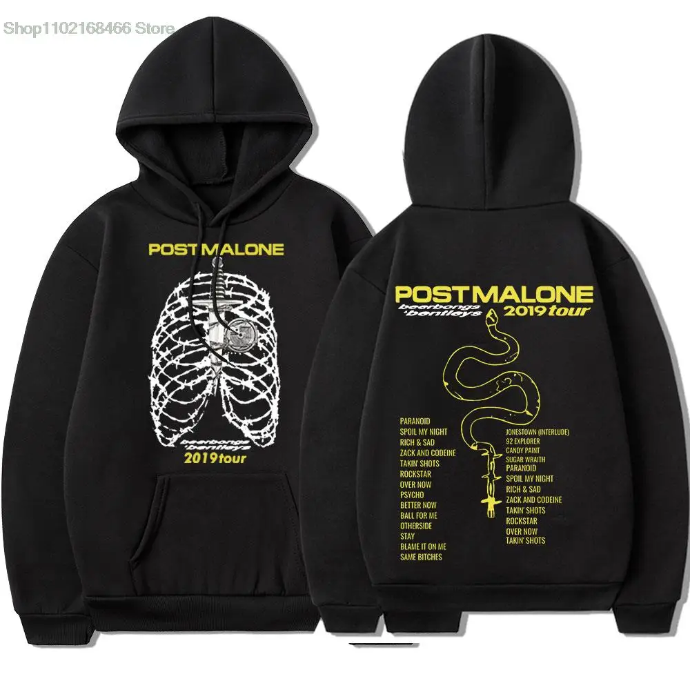 Post Malone Beerbongs Bentleys Tour 2019 Hoodies Vintage Music Album Hip Hop Sweatshirt Unisex Oversize Streetwear Tracksuit Men
Post Malone Beerbongs Bentleys Tour 2019 Hoodies Vintage Music Album Hip Hop Sweatshirt Unisex Oversize Streetwear Tracksuit Men